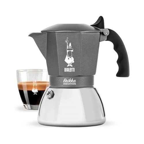 CAFETERA BIALETTI BRIKKA INDUCTION 4TZAS ANTRACITA